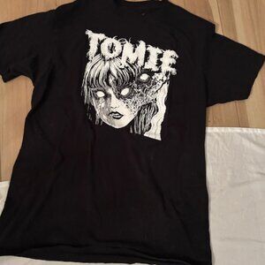 Tomie junji ito size large womens tee shirt black graphic t